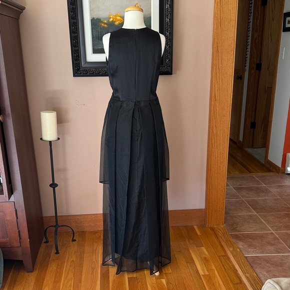 Vintage Morgane Le Fay 2 piece Black Sleeveless silk dress. Small - Picture 2 of 10